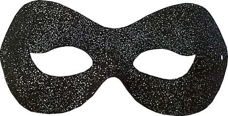 Black Vedova Glitter Eyemask - The Ultimate Balloon & Party Shop