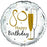 18" Foil Age 80 White Champagne Balloon - The Ultimate Balloon & Party Shop