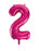 Number 2 Foil Balloon Hot Pink - The Ultimate Balloon & Party Shop