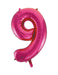 Number 9 Foil Balloon Hot Pink - The Ultimate Balloon & Party Shop