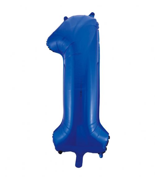 Number 1 Foil Balloon Blue - The Ultimate Balloon & Party Shop