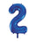 Number 2 Foil Balloon Blue - The Ultimate Balloon & Party Shop