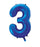 Number 3 Foil Balloon Blue - The Ultimate Balloon & Party Shop