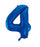 Number 4 Foil Balloon Blue - The Ultimate Balloon & Party Shop