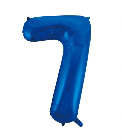 Number 7 Foil Balloon Blue - The Ultimate Balloon & Party Shop