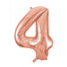 Number 4 Foil Balloon Rose Gold - The Ultimate Balloon & Party Shop