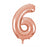 Number 6 Foil Balloon Rose Gold - The Ultimate Balloon & Party Shop