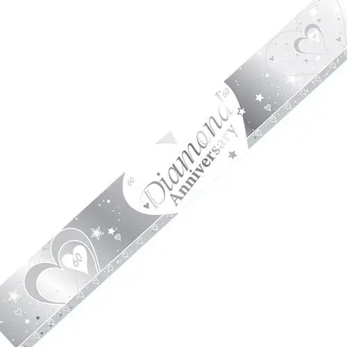 60th Anniversary Foil Banner The Ultimate Balloon And Party Shop Cheltenham & Gloucester Balloons & Fancy Dress 