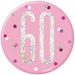 60th Birthday Badge - Pink The Ultimate Balloon And Party Shop Cheltenham & Gloucester Balloons & Fancy Dress 