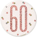 60th Birthday Badge - Rose Gold The Ultimate Balloon And Party Shop Cheltenham & Gloucester Balloons & Fancy Dress 