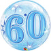 60th Birthday Deco Bubble Balloon -  Blue The Ultimate Balloon And Party Shop Cheltenham & Gloucester Balloons & Fancy Dress 