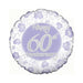 60th Diamond Wedding Anniversary Balloon - Lilac/Silver The Ultimate Balloon And Party Shop Cheltenham & Gloucester Balloons & Fancy Dress 