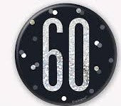 60th Birthday Badge - Black - The Ultimate Balloon & Party Shop