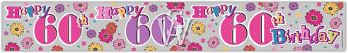 60th Birthday Banner - The Ultimate Balloon & Party Shop