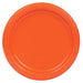 Round Paper Plates - Orange - The Ultimate Balloon & Party Shop