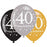 Age 40 Birthday Asst Colour Balloons 6 Pack - The Ultimate Balloon & Party Shop