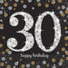 Age 30 Napkins - Black and Gold - The Ultimate Balloon & Party Shop