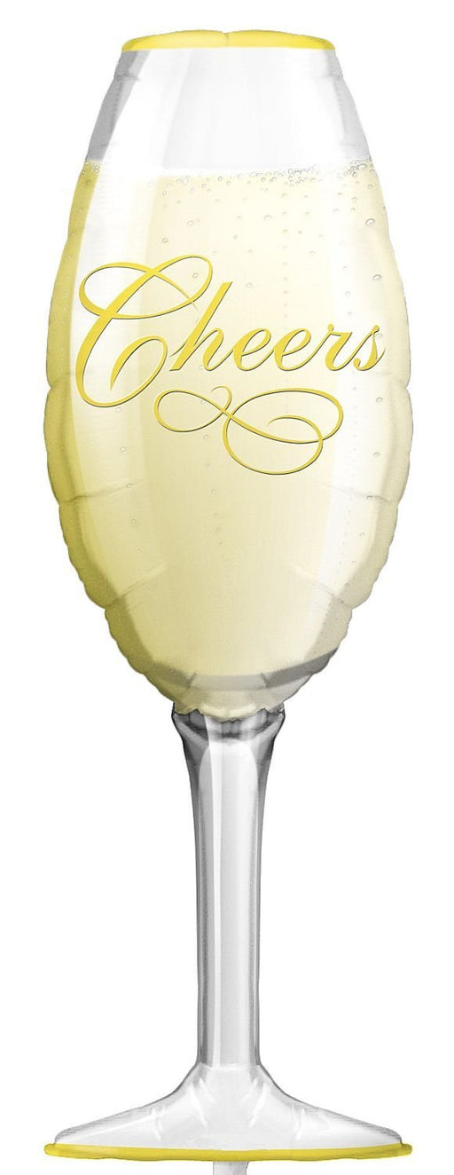 38" Foil Cheers Glass Large Printed Balloon - The Ultimate Balloon & Party Shop