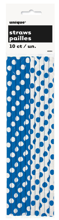 Paper Straws - Blue & White. - The Ultimate Balloon & Party Shop