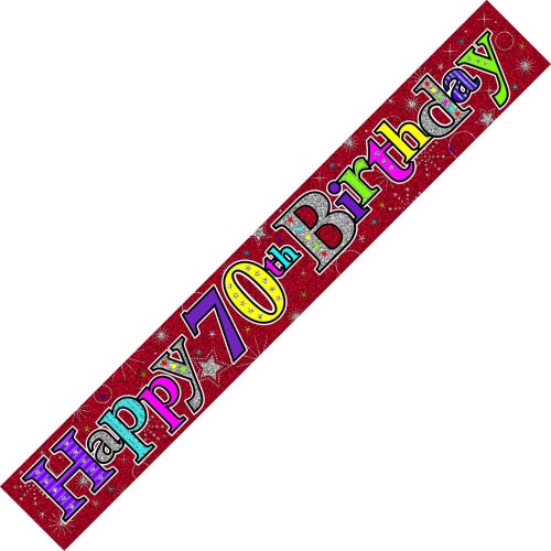 70th Birthday Banner - The Ultimate Balloon & Party Shop