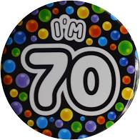 Jumbo 70th Birthday Badge - The Ultimate Balloon & Party Shop