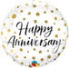 18" Foil Happy Anniversary Dots Balloon - The Ultimate Balloon & Party Shop