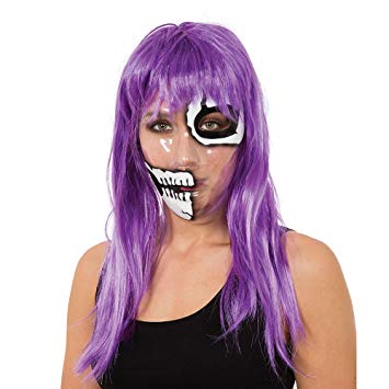 Skeleton Transparent Mask - 1/2 Print - The Ultimate Balloon & Party Shop
