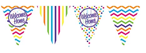 Paper Bunting - Welcome Home - The Ultimate Balloon & Party Shop