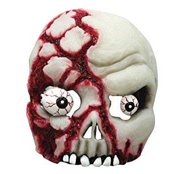 Skull Half Face Mask - Glow In The Dark - The Ultimate Balloon & Party Shop