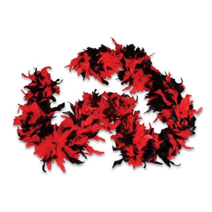 Feather Boa - Red & Black - The Ultimate Balloon & Party Shop
