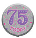 18" Foil Age 75 Pink Birthday Balloon - The Ultimate Balloon & Party Shop