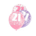 Age 21 Asst Birthday Balloons 6 Pack - The Ultimate Balloon & Party Shop