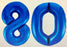 Age 80 Number Foil Balloons - The Ultimate Balloon & Party Shop