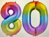 Age 80 Number Foil Balloons - The Ultimate Balloon & Party Shop