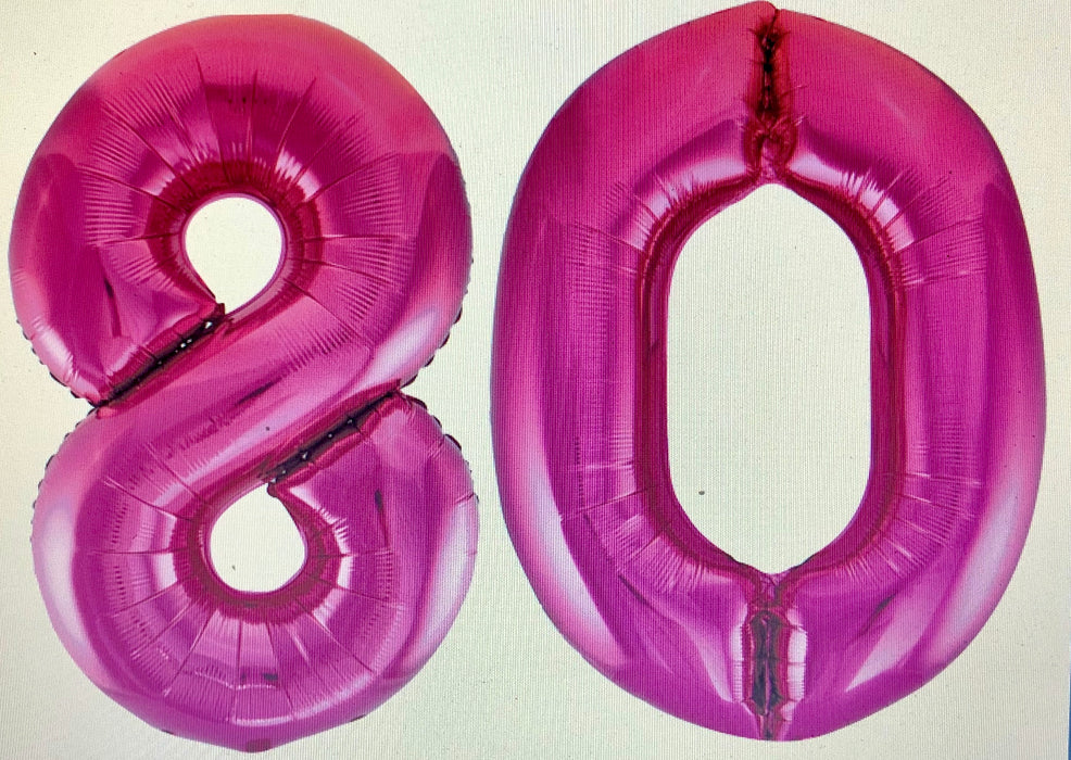 Age 80 Number Foil Balloons - The Ultimate Balloon & Party Shop