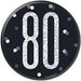 80th Birthday Badge - Black The Ultimate Balloon And Party Shop Cheltenham & Gloucester Balloons & Fancy Dress 
