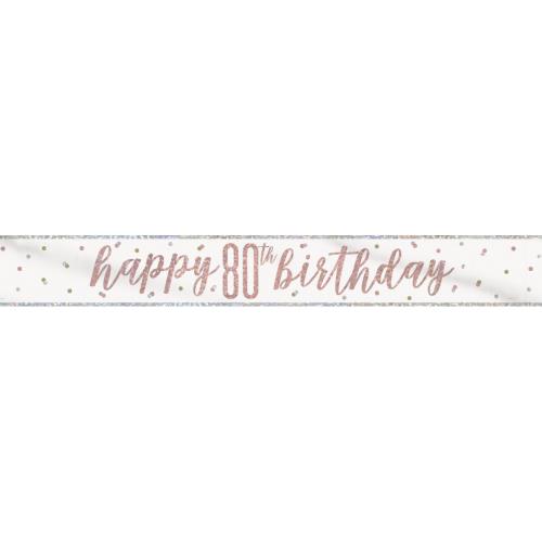 80th Birthday Banner - The Ultimate Balloon & Party Shop