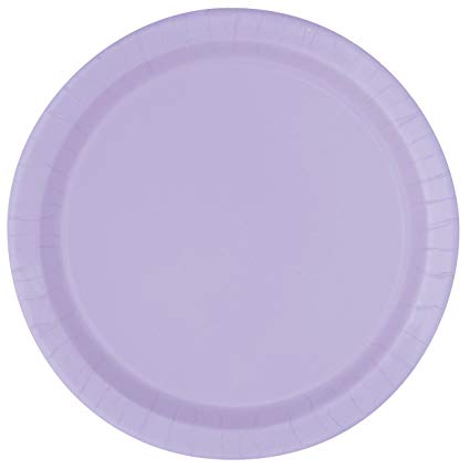 Round Paper Plates - Lavender - The Ultimate Balloon & Party Shop