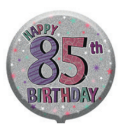 18" Foil Age 85 Pink Birthday Balloon - The Ultimate Balloon & Party Shop