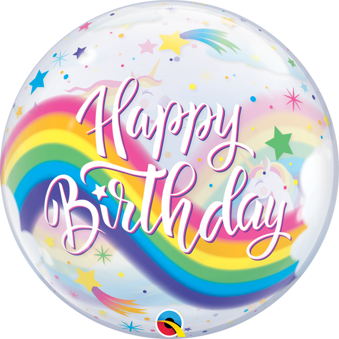 Unicorn Birthday Bubble in a Box delivered Nationwide - The Ultimate Balloon & Party Shop