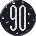 90th Birthday Badge - Black The Ultimate Balloon And Party Shop Cheltenham & Gloucester Balloons & Fancy Dress 