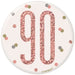 90th Birthday Badge - Rose Gold The Ultimate Balloon And Party Shop Cheltenham & Gloucester Balloons & Fancy Dress 