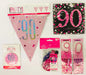90th Birthday Party Pack - Pink The Ultimate Balloon And Party Shop Cheltenham & Gloucester Balloons & Fancy Dress 