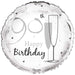 18" Foil Age 90 White Champagne Balloon - The Ultimate Balloon & Party Shop