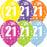 Age 21 Asst Birthday Balloons 6 Pack - The Ultimate Balloon & Party Shop