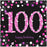 Age 100 Napkins - Black & Hot Pink - The Ultimate Balloon & Party Shop