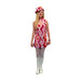 1960s/1970s Pink Swirl Dress Hire Costume - The Ultimate Balloon & Party Shop