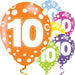 Age 10 Asst Birthday Balloons 6 Pack The Ultimate Balloon And Party Shop Cheltenham & Gloucester Balloons & Fancy Dress 