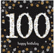 Age 100 Napkins - Black & Gold The Ultimate Balloon And Party Shop Cheltenham & Gloucester Balloons & Fancy Dress 