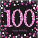 Age 100 Napkins - Black & Hot Pink The Ultimate Balloon And Party Shop Cheltenham & Gloucester Balloons & Fancy Dress 
